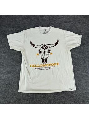 Yellowstone T-Shirt XL White 100% Cotton, Dutton Ranch, TV shirt, Casual